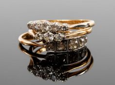 THREE 18CT GOLD DIAMOND CHIP RINGS, 6.6gms gross (3) Provenance: deceased estate Gwynedd Comments: