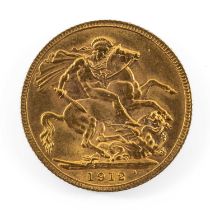 GEORGE V GOLD SOVEREIGN, 1912, 8.0gms Provenance: private collection Monmouthshire Comments: light