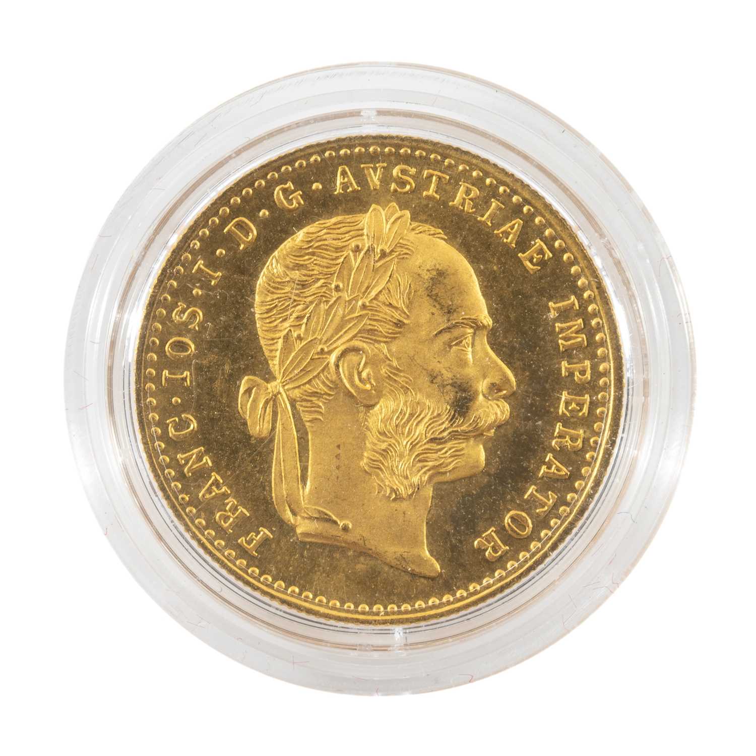 AUSTRIAN 1 DUCAT GOLD COIN, 1915, 3.5gms Provenance: private collection Cardiff Comments: wear - Image 2 of 2