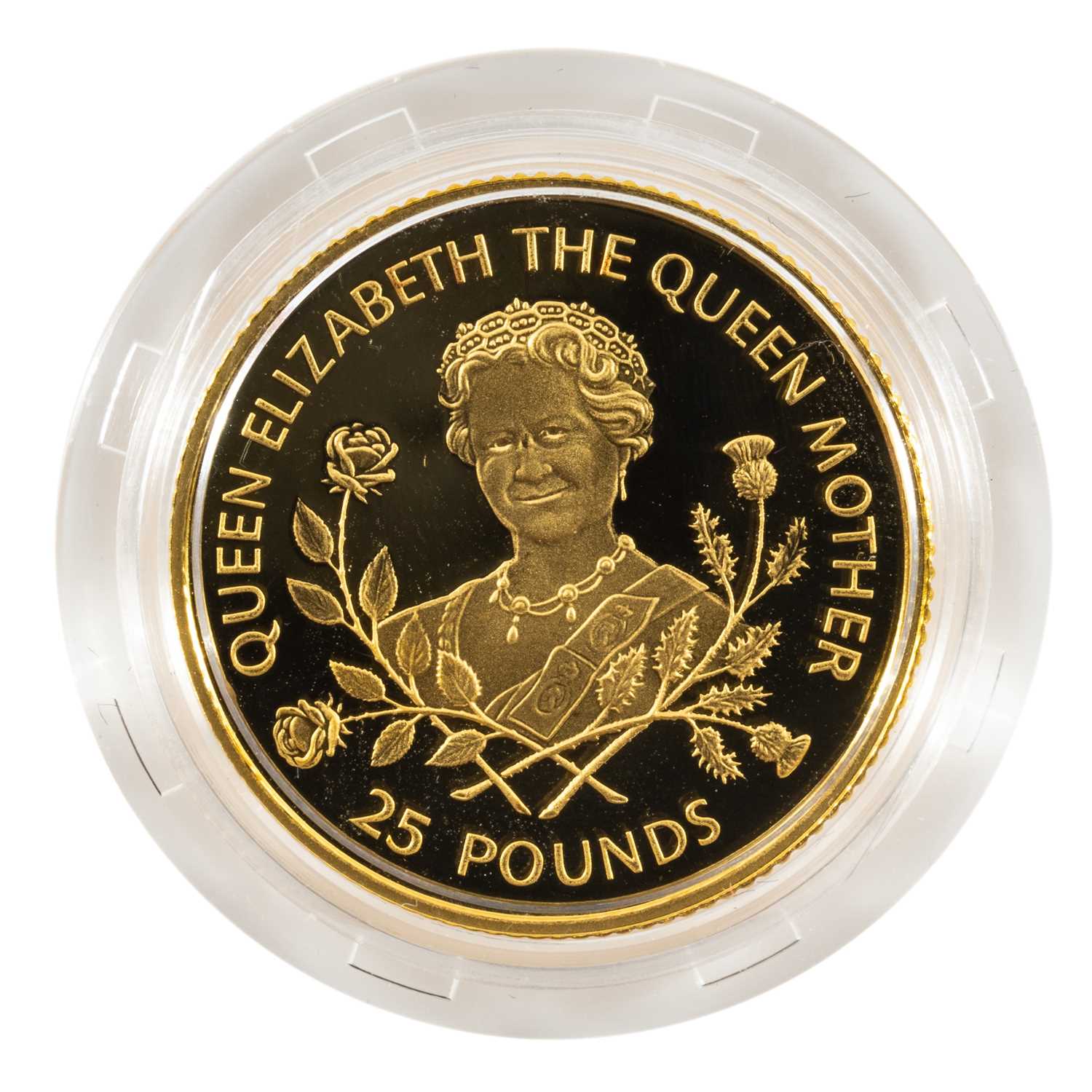 QUEEN ELIZABETH THE QUEEN MOTHER GUERNSEY 25 POUNDS GOLD COIN, 1995, 7.8gms Provenance: private - Image 2 of 2