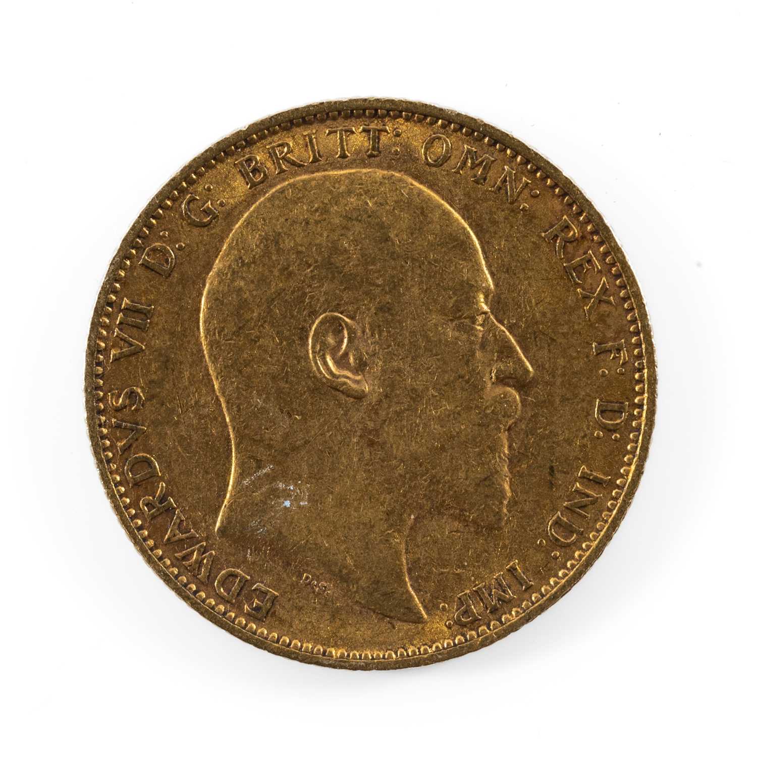 EDWARD VII GOLD SOVEREIGN, 1903, 7.9gms Provenance: private collection Monmouthshire Comments: light - Image 2 of 2