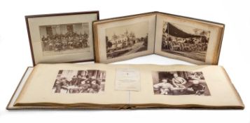TWO INTERESTING VICTORIAN INDIA & MILITARY PHOTOGRAPH ALBUMS, c.1880-1890, relating to Col. Thomas