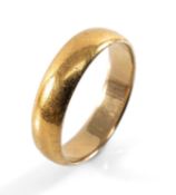 22CT GOLD WEDDING BAND, ring size P 1/2, 5.8gms Provenance: private collection Pembrokeshire