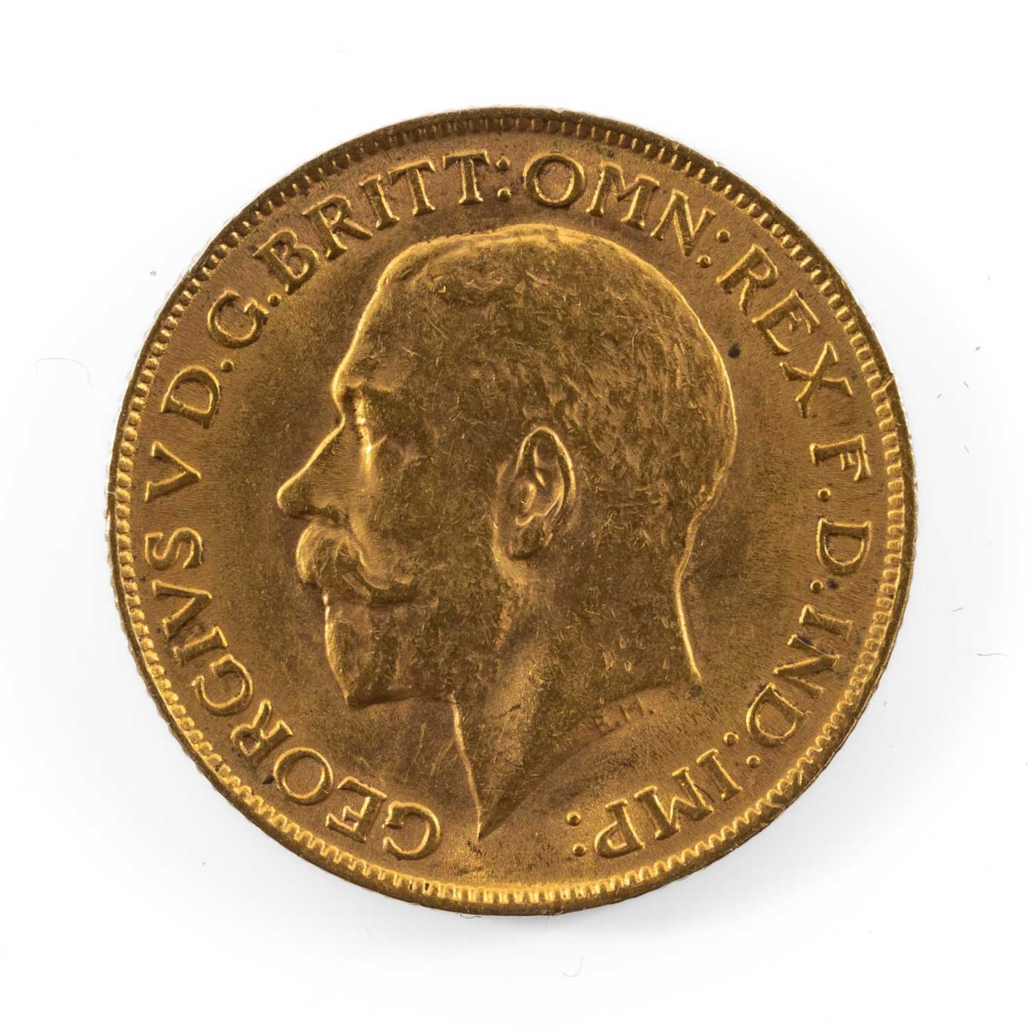 GEORGE V GOLD SOVEREIGN, 1913, 7.9gms Provenance: private collection Monmouthshire Comments: light - Image 2 of 2