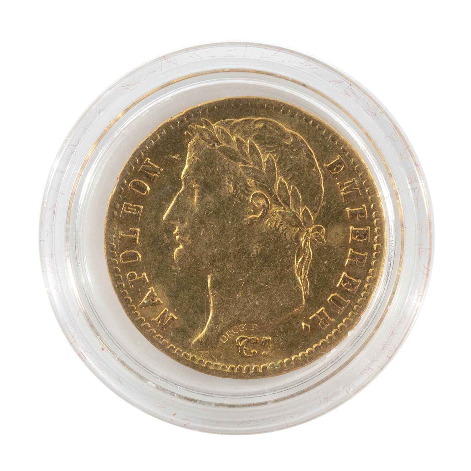 NAPOLEON I GOLD 20 FRANCS COIN, 1812, 6.4gms Provenance: private collection Cardiff Comments: wear - Image 2 of 2