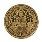 RESTRIKE DOUBLE LEOPARD GOLD COIN, from an edition of 5000, 4.0gms Provenance: private collection