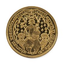 RESTRIKE DOUBLE LEOPARD GOLD COIN, from an edition of 5000, 4.0gms Provenance: private collection