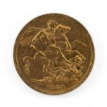 VICTORIAN GOLD SOVEREIGN, 1884, young head, 8.0gms Provenance: private collection Monmouthshire