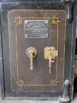 VINTAGE WHITFIELDS CAST IRON SAFE, locking with key, 56 (h) x 41 (w) x 42cms (d) Provenance: private