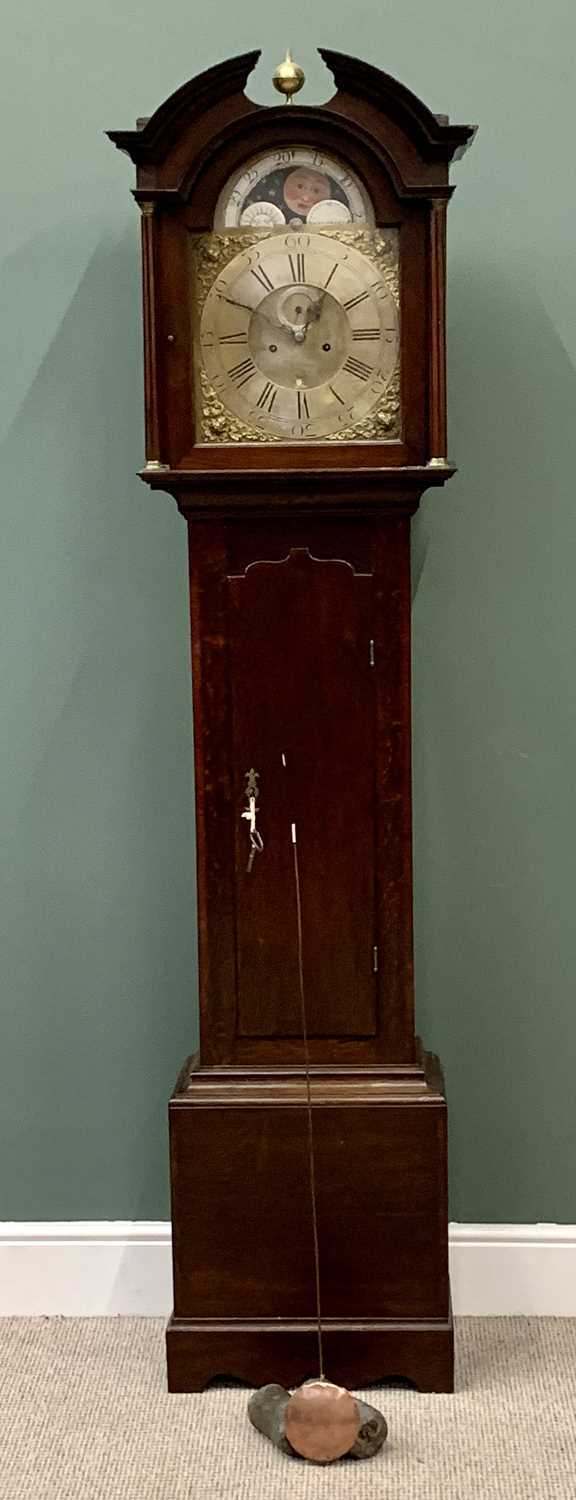 OAK LONGCASE CLOCK CIRCA 1830 by Gabriel Smith Chester, arched top moon phase dial, Roman - Image 2 of 10