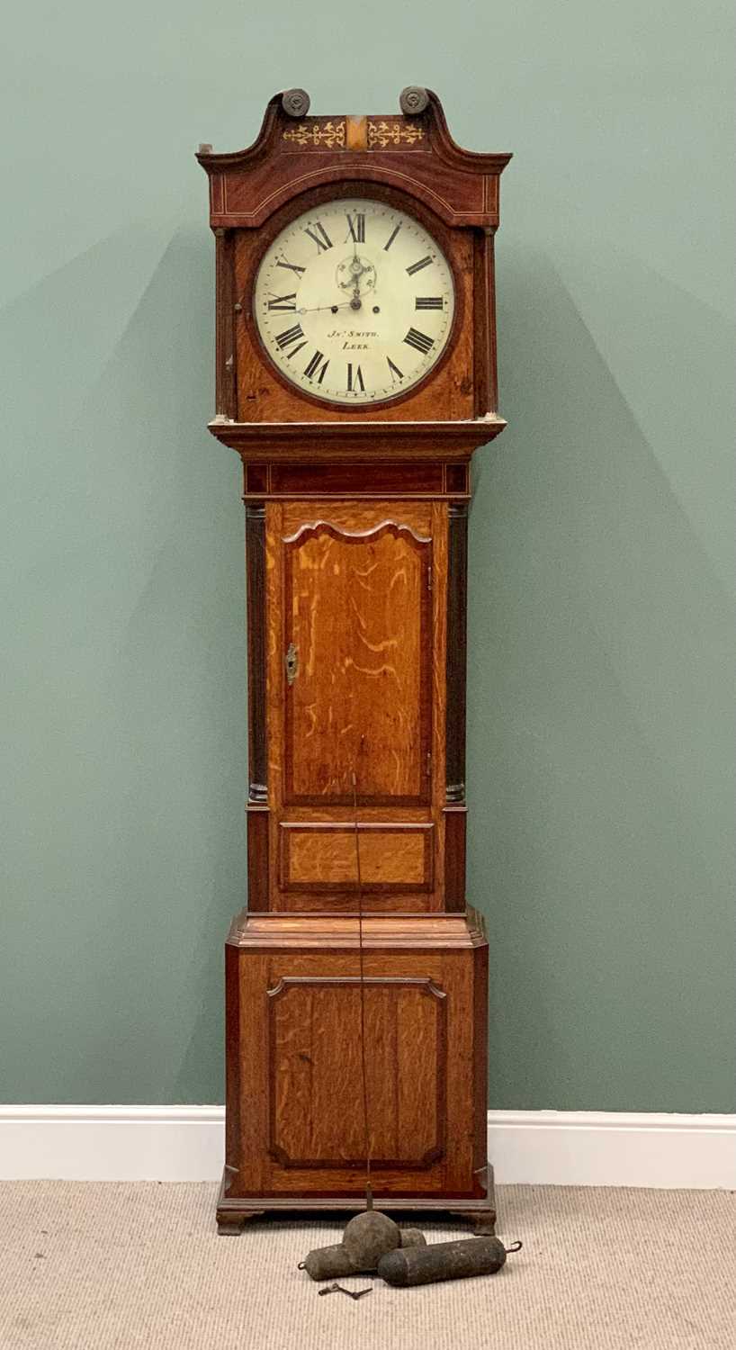 LONGCASE CLOCK CIRCA 1830, oak and mahogany, enamelled dial by J N Smith, Leek, Roman numerals, - Image 2 of 10