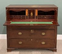 REGENCY INLAID MAHOGANY SECRETAIRE CHEST, button action drop down front, interior drawers, secret