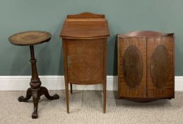 THREE ITEMS OF MAHOGANY OCCASIONAL FURNITURE, comprising Victorian tray top table, turned, fluted