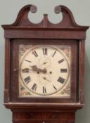 ANTIQUE MAHOGANY LONGCASE CLOCK painted dial, eight-day movement, (no pendulum or weights), 217 (