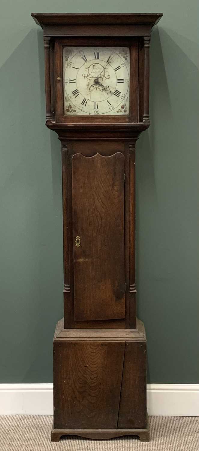 NORTH WALES ANTIQUE OAK LONGCASE CLOCK 'Jackson, Dolgelly' 12ins painted square dial, Roman - Image 2 of 9