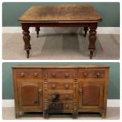 TWO ITEMS OF VICTORIAN PERIOD FURNITURE, comprising North Wales oak and mahogany break front dresser