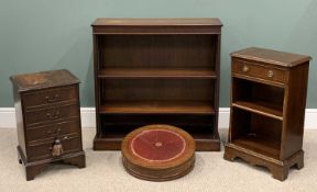 REPRODUCTION FURNITURE PARCEL (4), comprising mahogany effect bookcase, adjustable shelving, 92 (