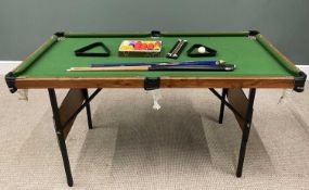 RILEY JUNIOR PLAYER SNOOKER TABLE & ASSOCIATED EQUIPMENT, foldaway subframe, 80 (h) x 153 (l) x