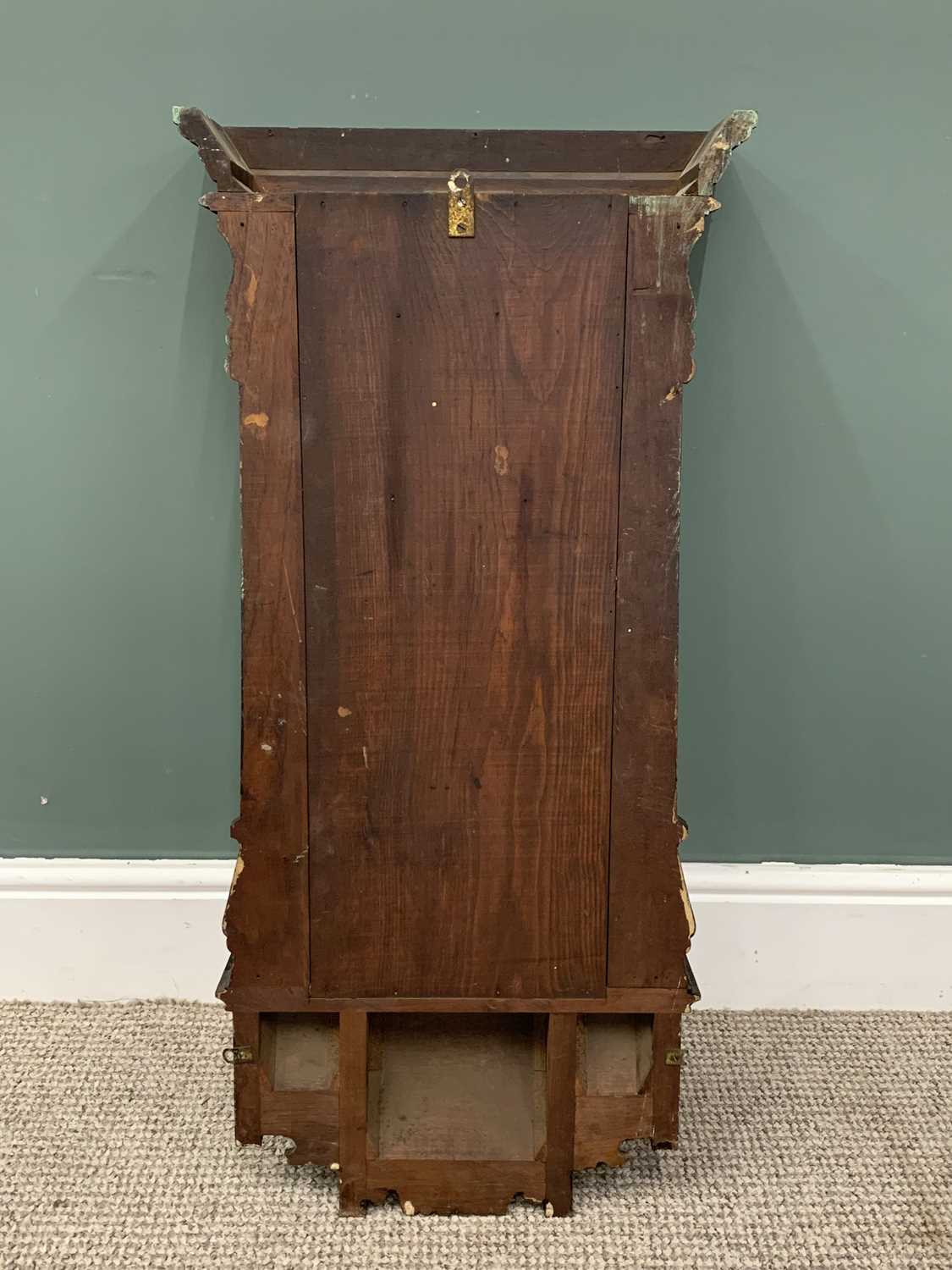 ANSONIA VIENNA TYPE WALL CLOCK & A LLOYD LOOM STYLE UNDERBED STORAGE BOX, stained wood clock case, - Image 5 of 7