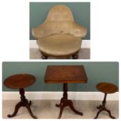 VICTORIAN WALNUT FRAMED CORNER TYPE SALON CHAIR, shaped button upholstered back, round seat,