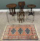 SEVEN ITEMS OF VINTAGE & LATER OCCASIONAL FURNITURE comprising walnut circular top table, spiral