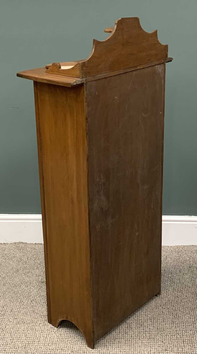 VINTAGE SATIN MAHOGANY CABINET BOOKCASE & CONTENTS, shaped upper three quarter rail with shelf, - Image 7 of 7