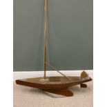 VINTAGE MODEL POND YACHT "GAMMA", weighted keel, 49 (h) x 87 (l), 19cms (w) Provenance: private