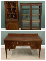 VINTAGE & LATER FURNITURE three items comprising two door glazed china display cabinet, carved upper