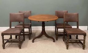 VICTORIAN & LATER FURNITURE PARCEL, comprising large mahogany circular tilt-top tripod table, carved