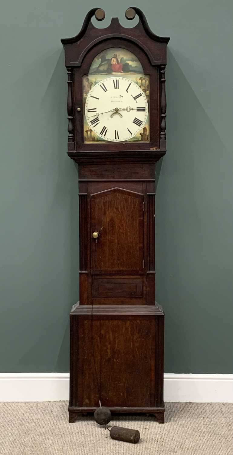 J REED BRAMPTON LONGCASE CLOCK circa 1850, arched top painted dial, Roman numerals, subsidiary - Image 5 of 11