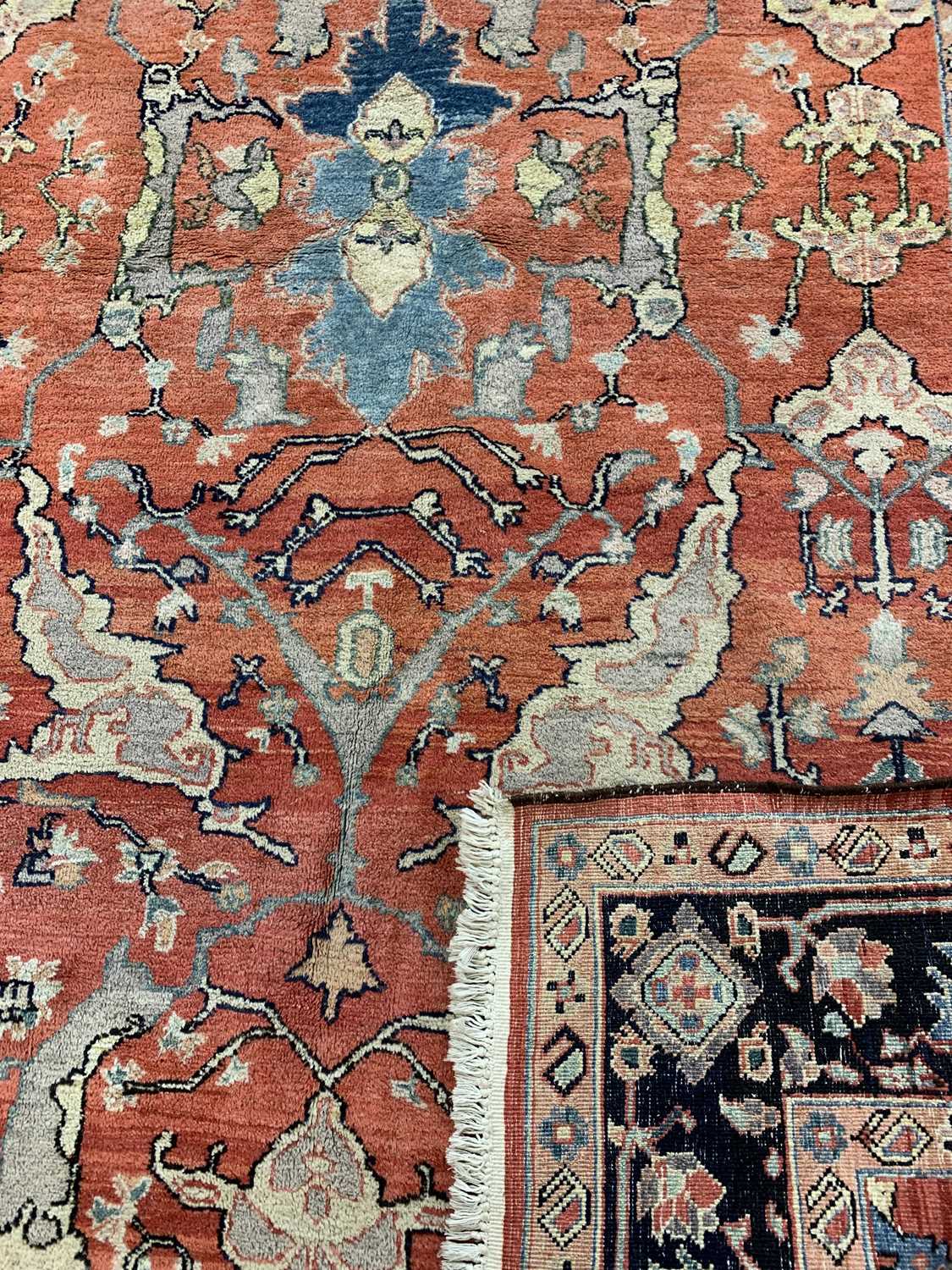 PERSIAN RED GROUND RUG, geometric border, 260 x 182cms Provenance: deceased estate Conwy - Image 3 of 3