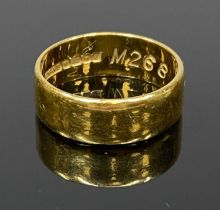 22CT GOLD WEDDING BAND, Birmingham 1991, size M, 4.9gms Provenance: private collection Conwy