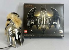 LEGO 1989 BATWING 76161: 2,363 pieces in unopened box with a reproduction Corinthian steel helmet