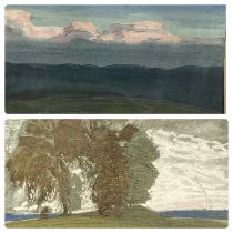 ‡ OTTO FERDINAND LEIBER (German 1878-1958) two watercolours - landscape, signed and dated 1910 lower