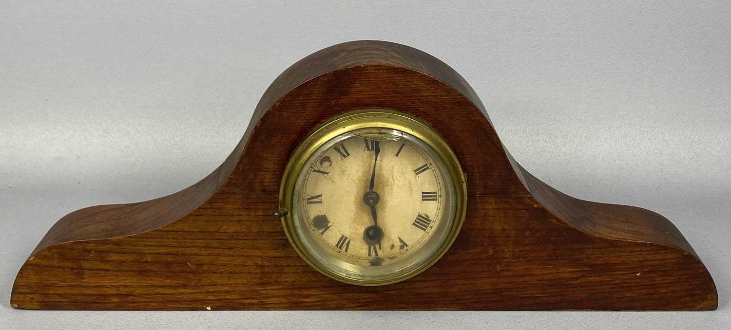 PERIVALE OAK CASED DOME TOP MANTEL CLOCK, eight-day movement striking on a gong, 21.5cms (h), - Image 2 of 6