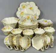 WILEMAN & CO FOLEY CHINA PART TEA SERVICE 6892 EMPIRE SHAPE CHRYSANTHEMUM PATTERN, approx. 35 pieces