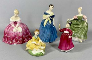 FIVE ROYAL DOULTON LADY FIGURINES, Victoria HN2471, Adrienne HN2304, Michelle HN2234, Vanity