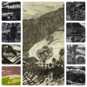 JOHN HUNT (British 20th Century) nine artist proof prints/limited edition prints - including 'View