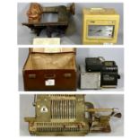 VINTAGE ELECTRONIC & MECHANICAL EQUIPMENT, comprising a Maruzen Time Recorder, 28 (h) x 25 (w) x