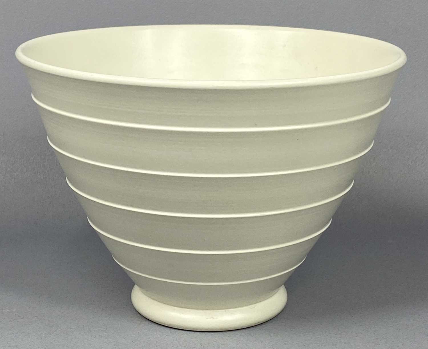 WEDGWOOD KEITH MURRAY RIBBED CONICAL BOWL, 16 (h) x 22.5cms (top diam.) Provenance: private