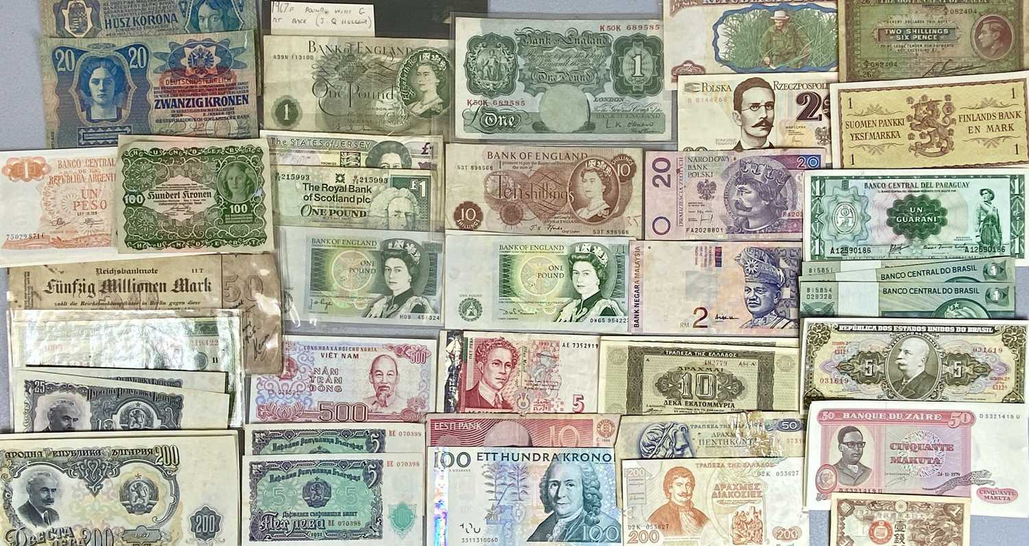 COLLECTION OF 120+ WORLD BANK NOTES, some British, to include L K O'Brien £1 note, J S Fforde 10 - Image 2 of 3