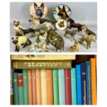 MIXED GROUP OF CERAMICS & BOOKS, some related to German Shepherd dogs, including Dog Breed