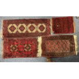 GROUP OF SEVEN VARIOUS HANDMADE WOOL RUGS/PRAYER MATS, the largest 120 x 85cms  Provenance: deceased