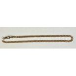 9CT GOLD CURB LINK ALBERT WITH BASE METAL CLIPS, chain links individually stamped, 41cms (l) not