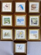 ‡ PHILLIP SNOW (British b.1947) 10 miniature limited edition prints - birds, animals and landscapes,