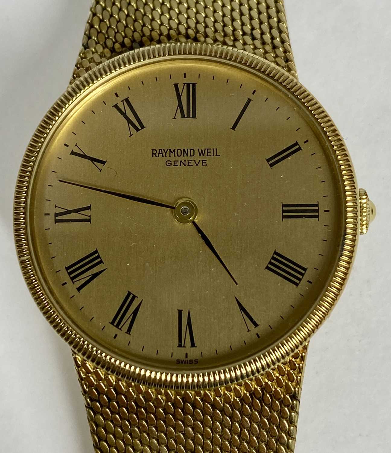 RAYMOND WEIL GOLD PLATED INTEGRAL BRACELET WRISTWATCH, gold colour dial, Roman numerals, 30mm ( - Image 3 of 3