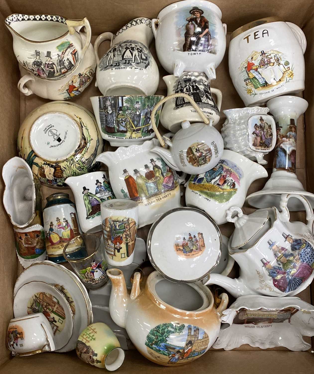 EXTENSIVE COLLECTION OF WELSH LADIES/COSTUME CABINET CHINA, including cups and saucers, figures, - Image 3 of 7