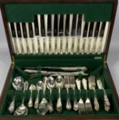 87 PIECE GEORGE BUTLER & CO CASED CANTEEN OF EPNS CUTLERY Provenance: private collection West