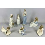 GROUP OF SEVEN NAO FIGURINES, 33cms (h) the tallest Provenance: private collection Conwy