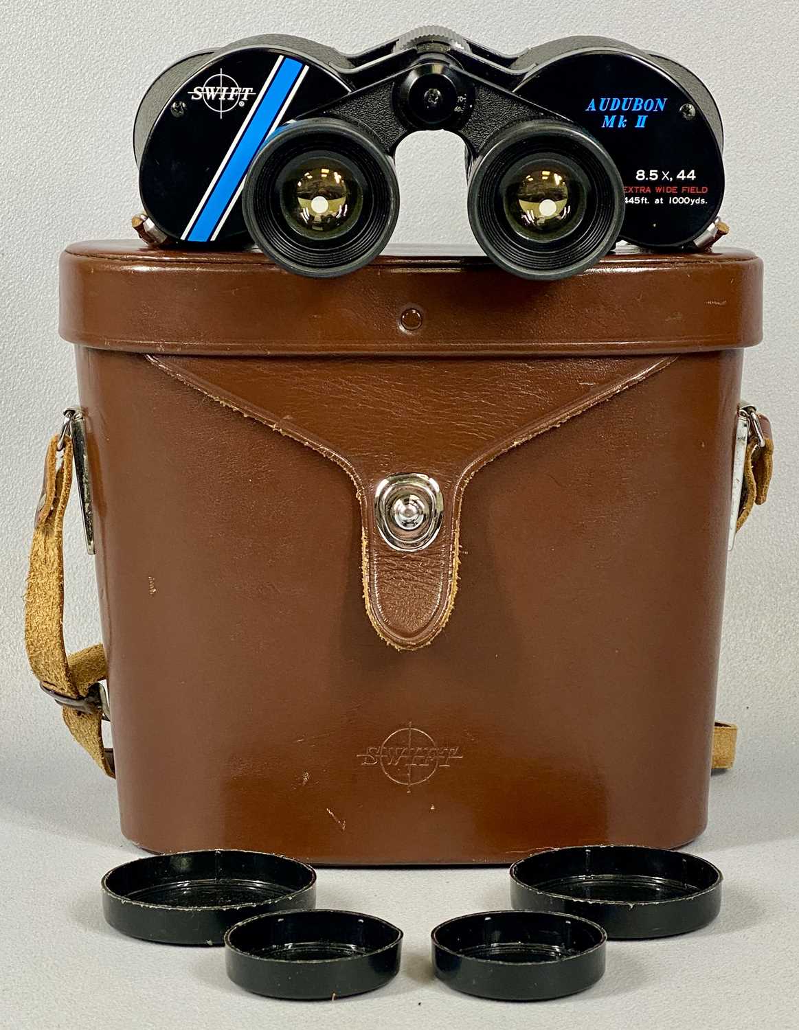 PAIR OF SWIFT AUDUBON MARK II 8.5 x 44 BINOCULARS with leather carry case Provenance: private